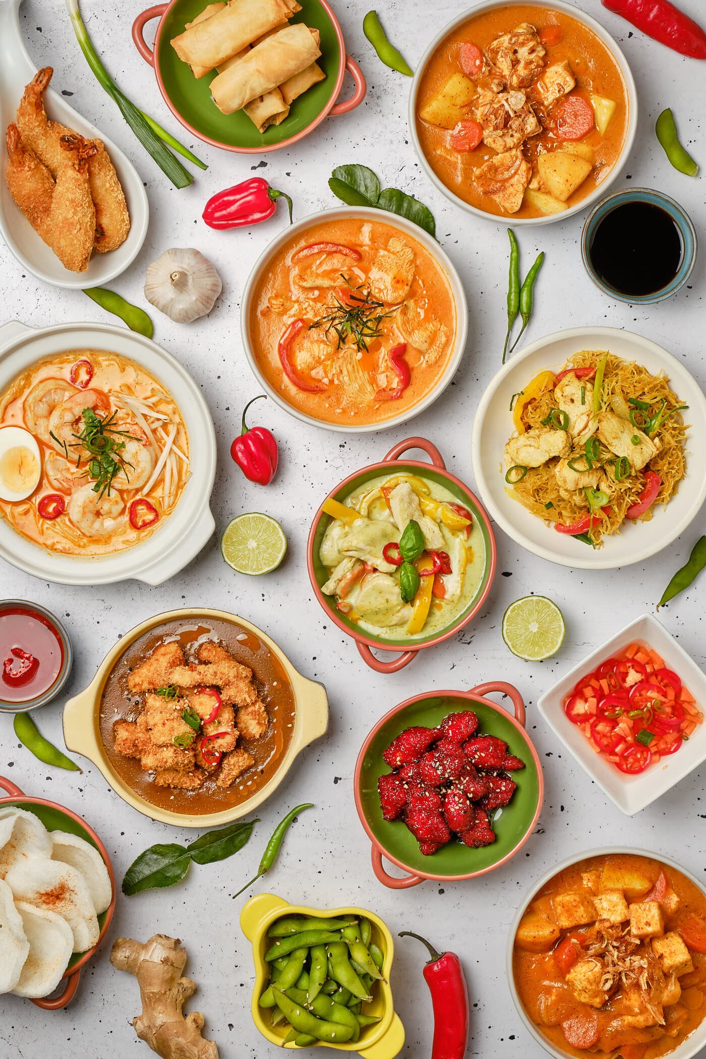 A spread of SudZapp dishes from above