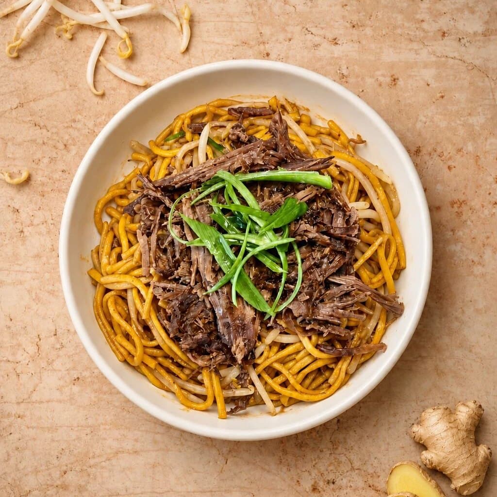 Pulled Beef Chow Mein